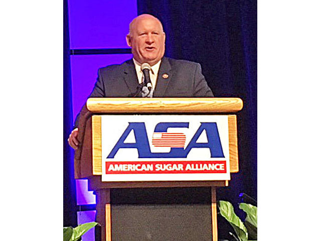 Rep. Glenn Thompson, R-Pa., is seeking to take Rep. Michael Conaway&#039;s spot as the top-ranking Republican on the House Agriculture Committee. He spoke on Monday to the American Sugar Alliance. (DTN photo by Jerry Hagstrom) 